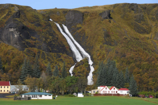 Island, Systrafoss Wasserfall (Schwesternfall)