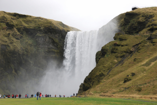 Island, Skogafoss Wasserfall