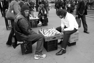 NYC, Union Square, Schachspieler